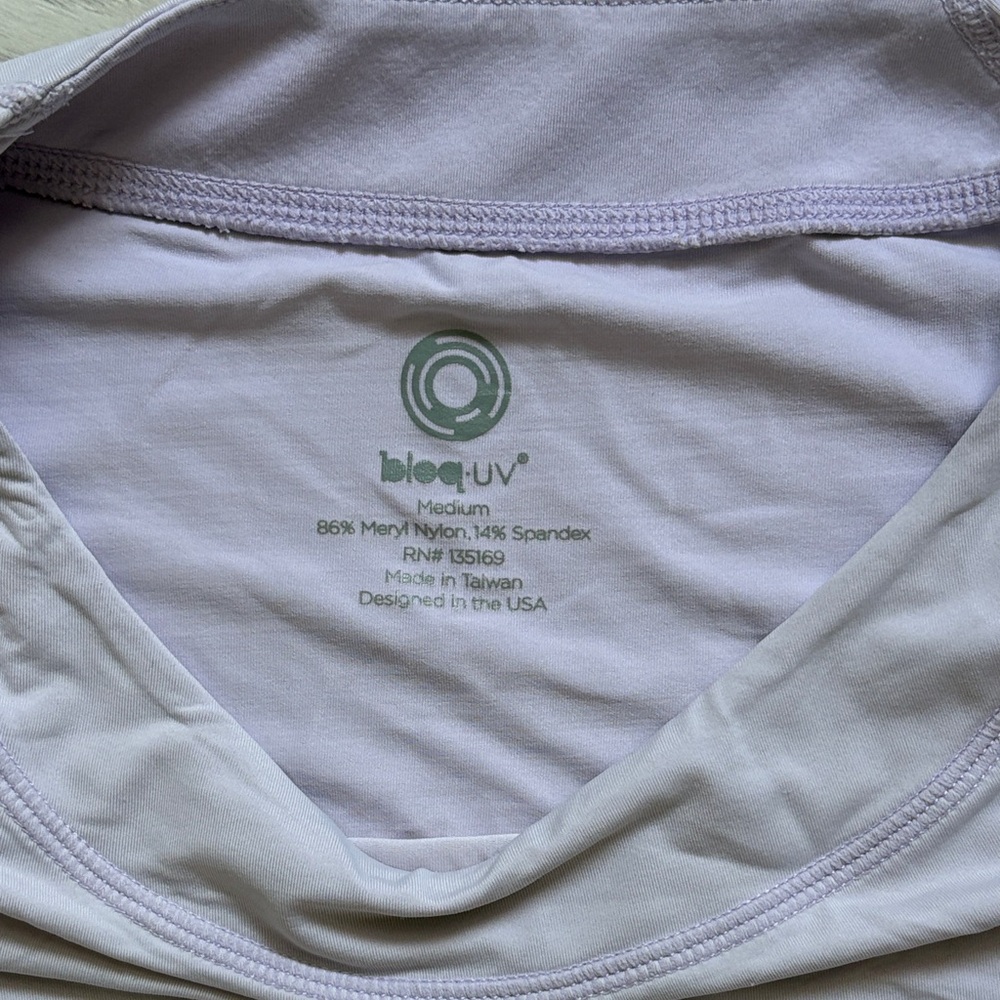 Lavender Long Sleeve BloqUV UPF  Crop Top - Picture 2 of 2